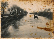 1934 LATINA Canale Linea valle Ponte Mesa diserbatrice Fotografia Frollini