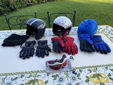 3 caschi, 3 guanti 1 maschera da sci / snowboard misura da ragazzo