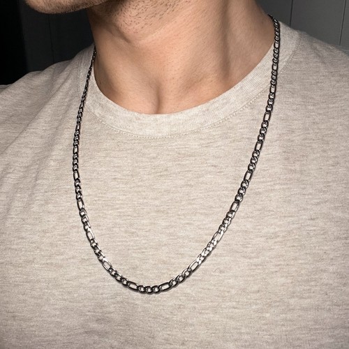 Collana figaro argento 4mm - 24",