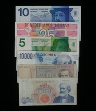 Lotto 6 banconote Italia e