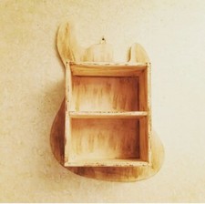 Porta CD/Mini Libreria In Legno A Forma Di Basso Elettrico 