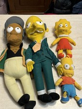 Lotto pupazzi in stoffa The Simpsons Mr Burns Bart Lisa Apu 2005 da collezione