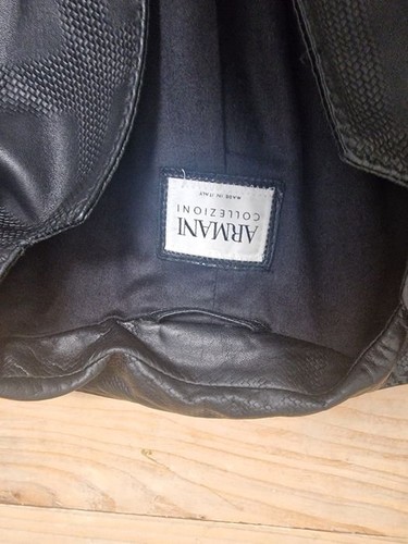 Giacca uomo armani - pelle, nera