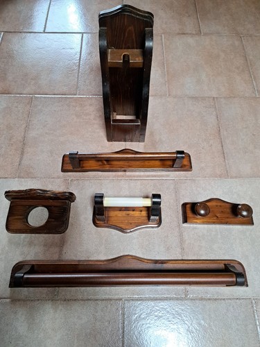 Accessori bagno legno - accessori,