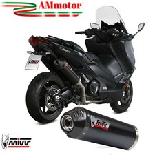 Completo Scarico Mivv Yamaha T-Max 560 2021 Oval Black Carbon Cap Moto Y061LVC