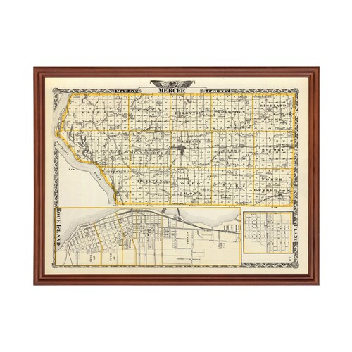 Vecchia mappa della - contea, di
