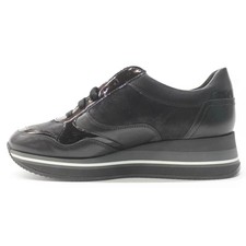 RRP 230. Mephisto scarpe da ginnastica donna Olimpia casual stringate zip laterale pelle UK 7
