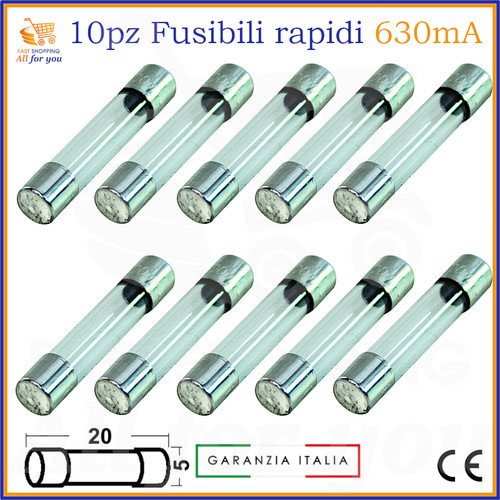 Fusibili vetro 5x20 - fusibili,