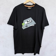 T-shirt Hugo Boss nera grafica