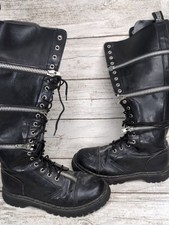 Demonia Black Triple Zipper