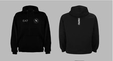 Felpa personalizzata NAPOLI CON CAPPUCCION NERA / BIANCA COTONE 100% TIFOSO