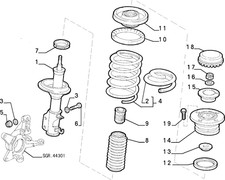 Ammortizzatore anteriore nuovo