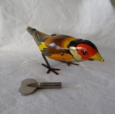 UCCELLINO IN LATTA CARICA A MOLLA EPOCA 1950-WEST GERMANY-713