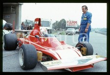 Clay REGAZZONI su FERRARI 312 B3 - FORMULA 1 GP MONZA 1974 35 mm vintage slide
