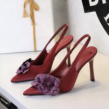 Decolte Rosso Vino Fiore Tacco