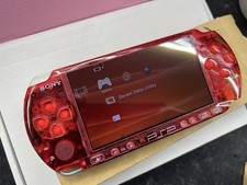 Sony PSP 3000 Rosso Trasparente con Caricabatterie Nuova Batteria di Ricambio