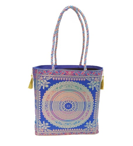 Borsa mano blu - a,