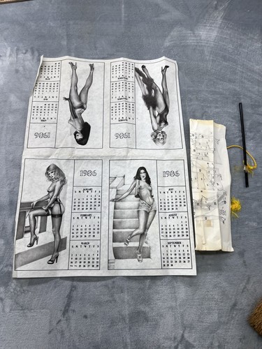 Calendario vintage 1986 tri - calendario,