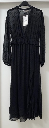 Abito midi zara nero pois - abito,
