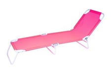 Lettino Mare Pieghevole Acciaio/Textilene 188X55X24 Neon Fucsia