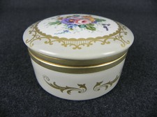 PORTAGIOIE Limoges COFANETTO in Porcellana Filo Oro Design Floreale VIntage