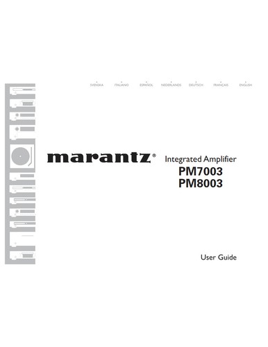 Marantz pm8003 amplifier - marantz,