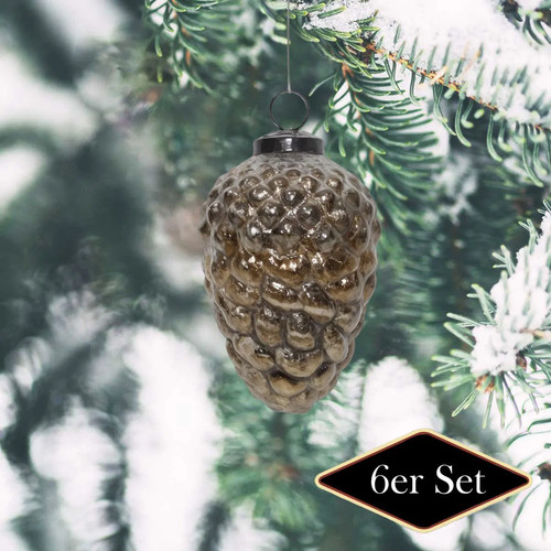 Palline natale coni ottone - di,