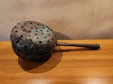 Antico scaldaletto in rame con