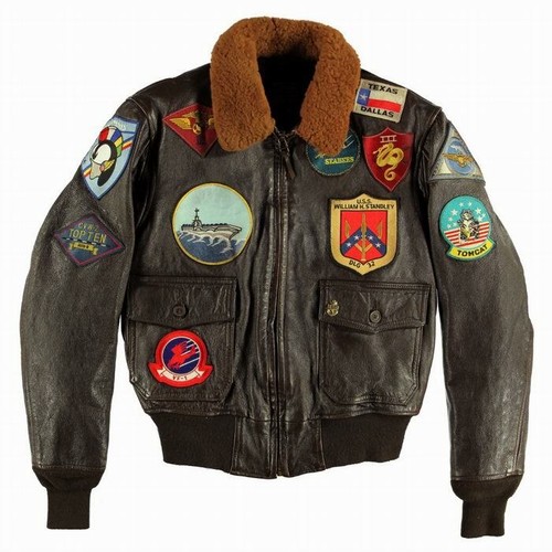 Giacca pilota pelle navy - giacca,