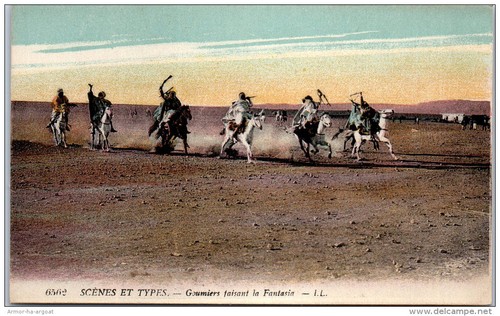 Maroc goumiers faisant la - -,