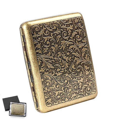 Vintage metal cigarette case - vintage,