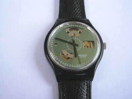 Swatch automatic black - black, motion