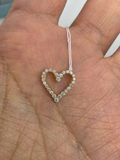 Ciondolo cuore tondo - , diamante