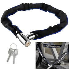 Lucchetto + Catena Antifurto Metallo per Scooter Moto Bici Rivestito Catenaccio