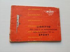 Rumi 125 Sport manuale uso manutenzione libretto originale