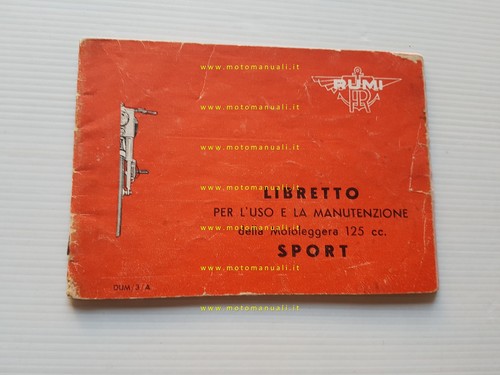Rumi 125 sport manuale uso - manuale,