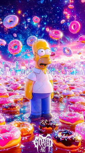 Homer simpson donut dream - simpson,