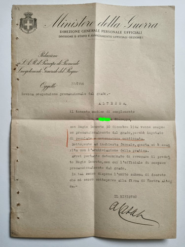 Ministero guerra umberto - guerra,