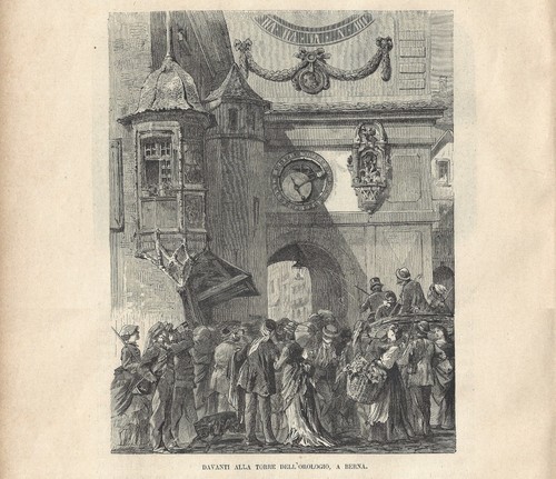Stampa antica berna torre - stampa,