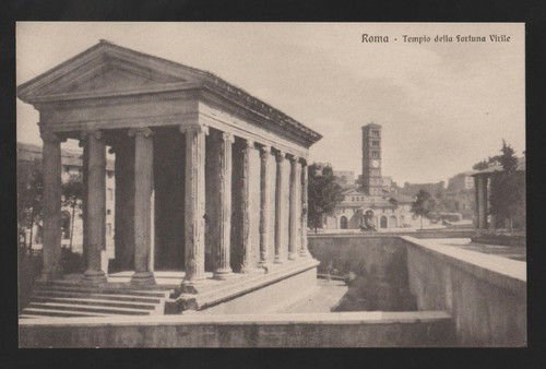 Roma cartolina tempio della - roma,