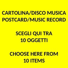 #00061 CARTOLINA DISCO MUSICA CANZONE SCEGLI QUI TRA 10 OGGETTI