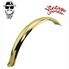 Parafango anteriore vintage Lowrider 26" bicicletta svasata ducktail acciaio palloncino oro.