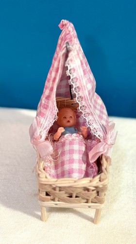 Vintage vimini miniatura - vintage, 3"