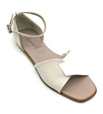 Lilimil 7099ZO sandalo pelle-ecopelle bianco osso cinturino tacco T 1,5cm