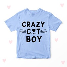 T-shirt gatto pazzo ragazzo