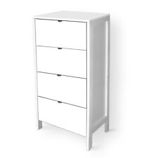 Cassettiera Bianco con 4 CASSETTI in legno 39x29xH78 cm