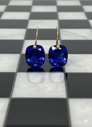 Orecchini zaffiro blu