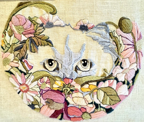 Gatto persiano vintage punto