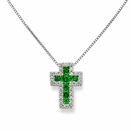 Collana croce oro bianco - croce,