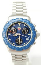 Tag Heuer F1 orologio vintage watch all stainless steel cronografo rattrappante